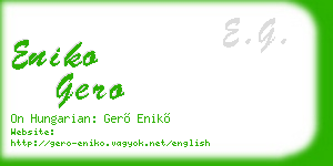 eniko gero business card